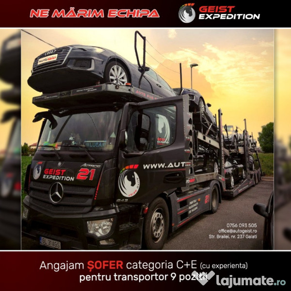 Angajam Sofer Transportor Auto Categoria C E Cu Experienta