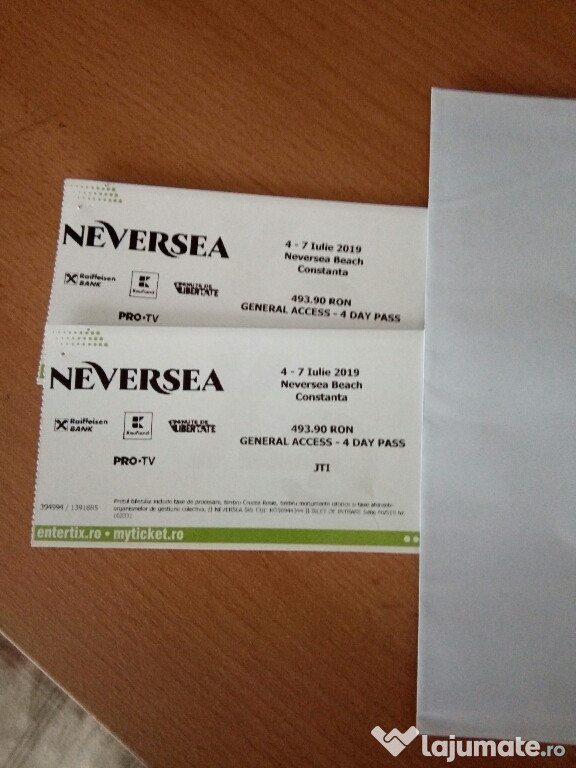 Bilete neversea-2 buc