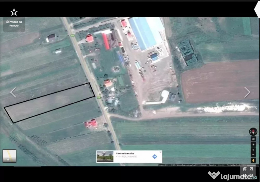 Teren 5400mp Frumusica Botosani