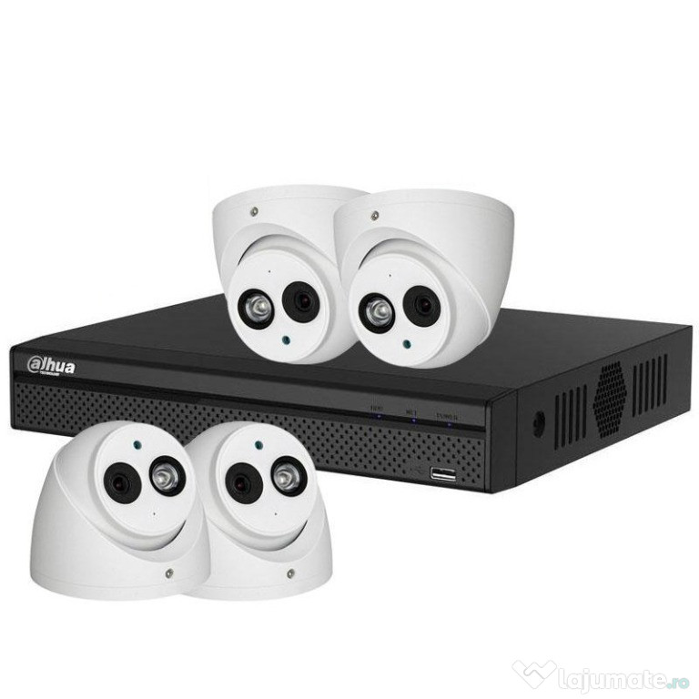 Sistem de supraveghere 4 camere interior, 2MP, Smart IR 50M,