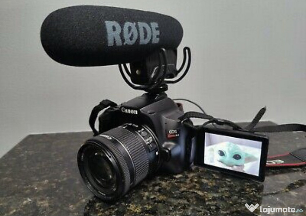 Canon EOS Kiss X10 Rebel SL3 200D II with Rode Mic