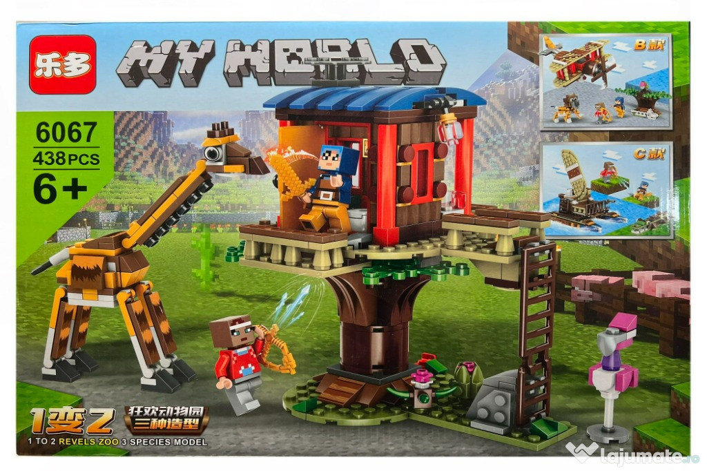 Set de constructie Minecraft, ZOO, 438 piese tip lego