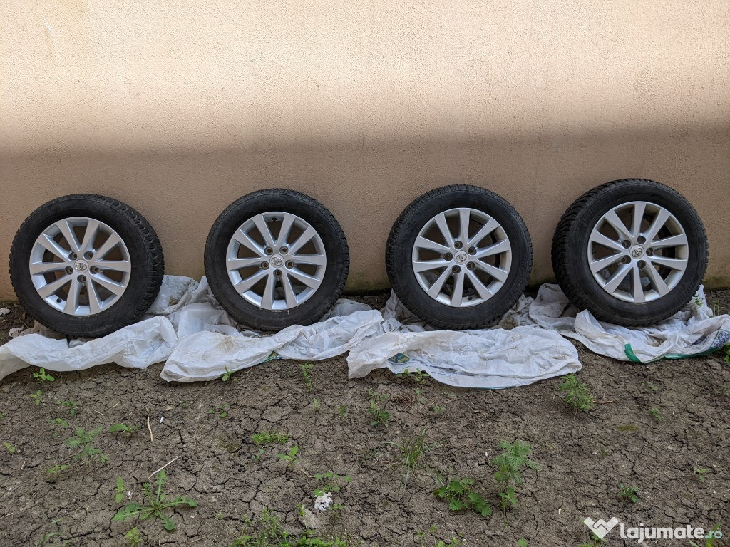 Jante originale Toyota + anvelope Bridgestone