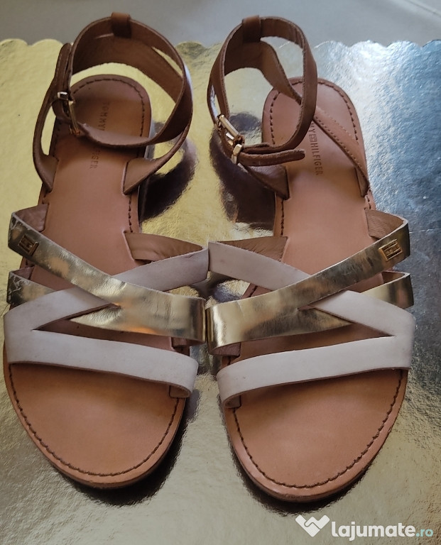 Sandale deosebite din piele Tommy Hilfiger