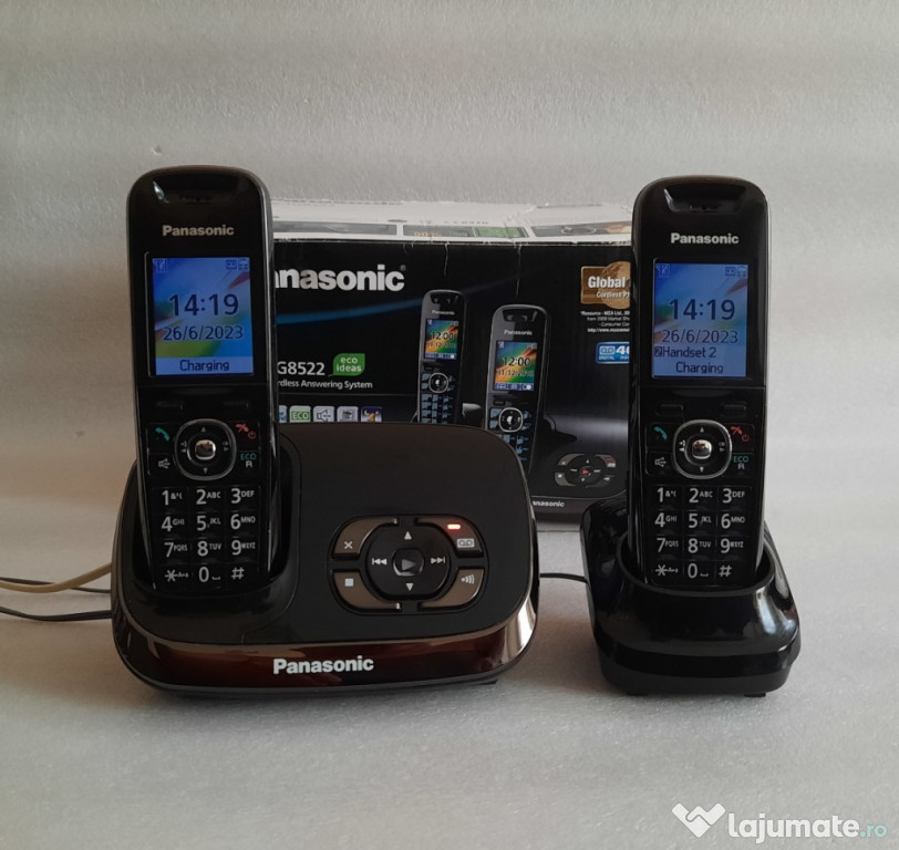 Telefon digital fara fir, cu robot telefonic, Panasonic KX-T