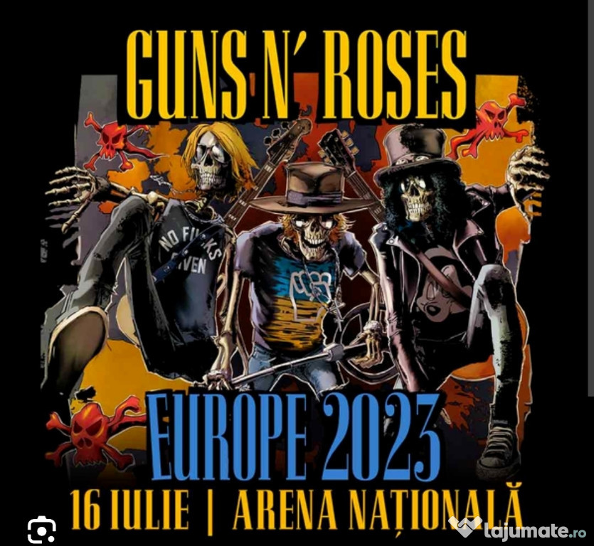 Vând bilet la concertul Guns N'Roses, Standing B