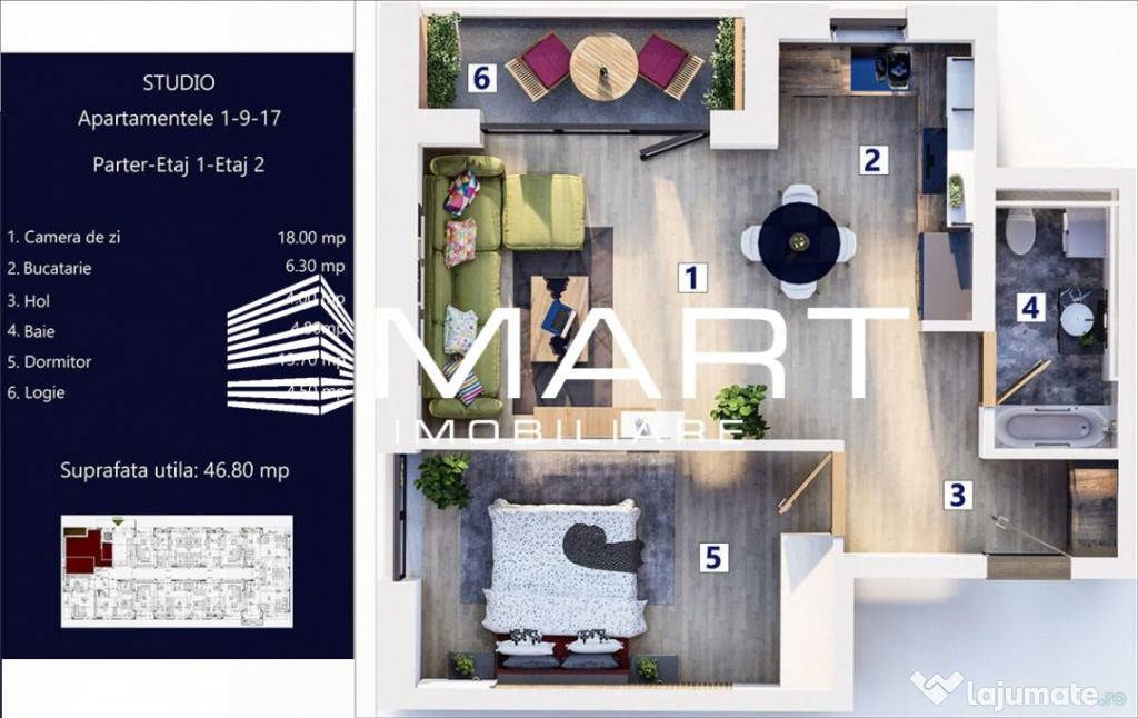 Studio zona Tractorul, Comision 0%