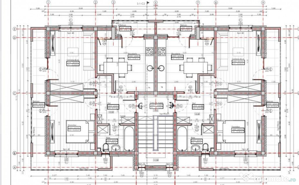 Apartament 2 camere 51 mp, curte privata, parcare, zona case