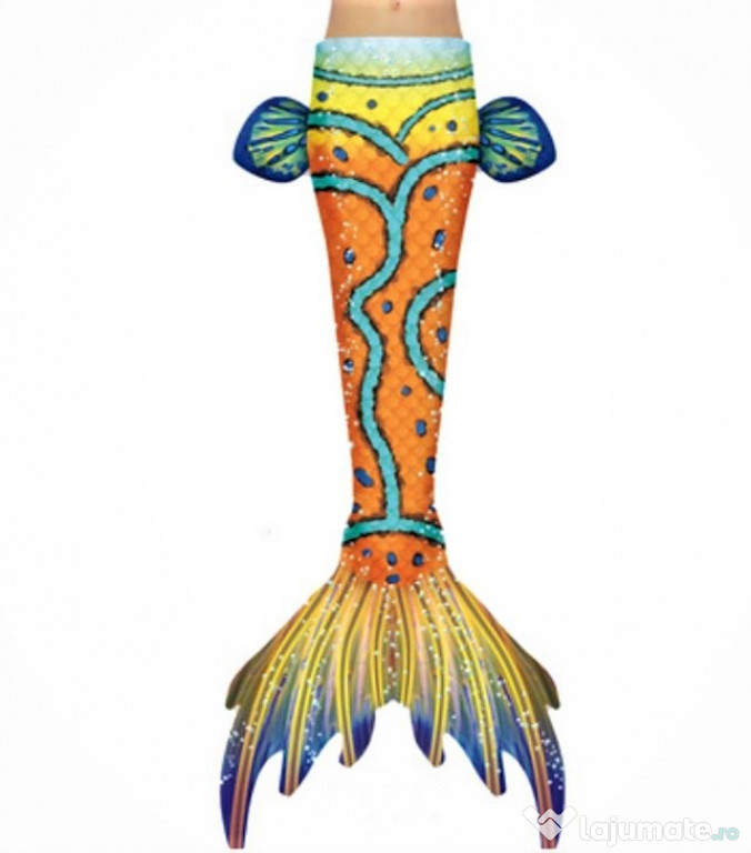Costum Sirena Printesa Ariel THK®, Galben Soare, 140 cm