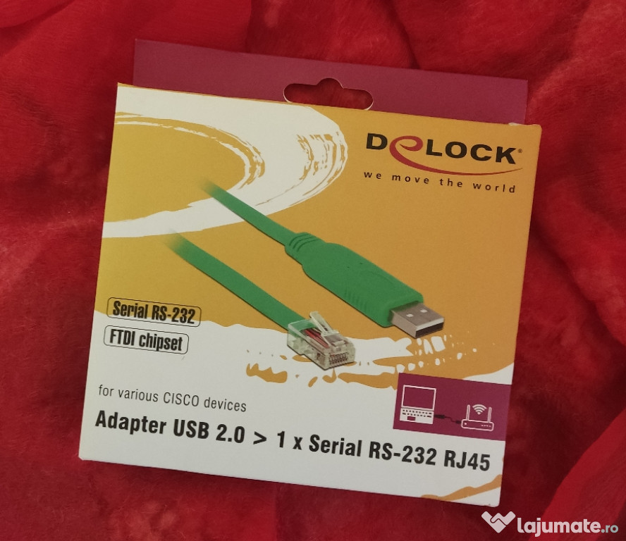 Adaptor USB 2.0 > 1x Serial RS-232 RJ45
