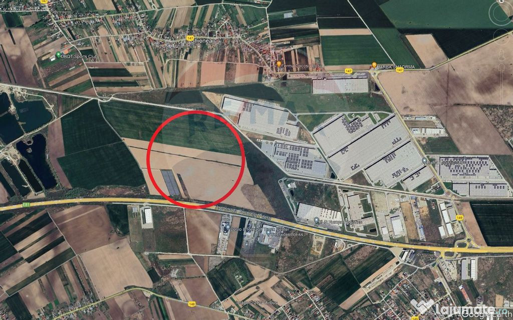 Teren industrial, 9.1ha, km 24/ A1