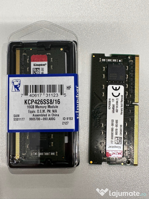 RAM laptop Kingston 16GB DDR4 2666MHz