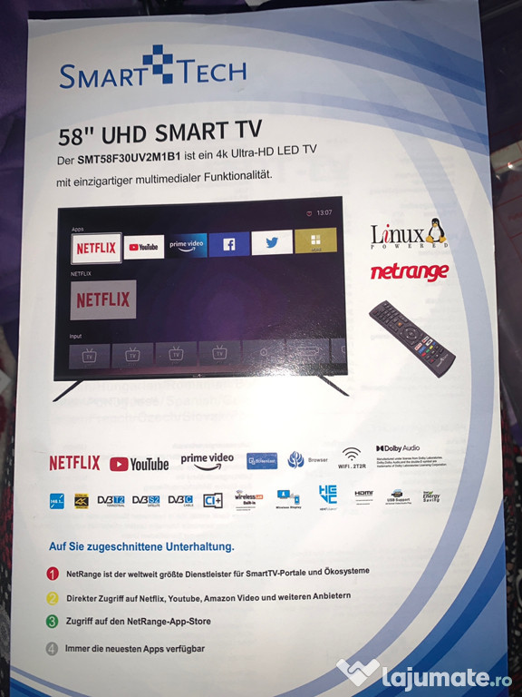 Televizor smart SmartTech 147 cm