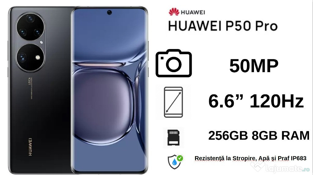 Huawei P50 Pro, 50MP, 8GB RAM, 256GB, functional si estetic 10 din 10