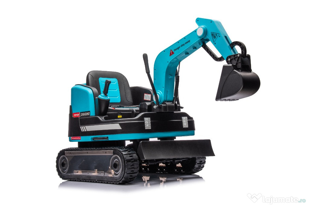 Excavator electric Kinderauto X7 2x 55W 12V-12Ah, scaun tapitat,