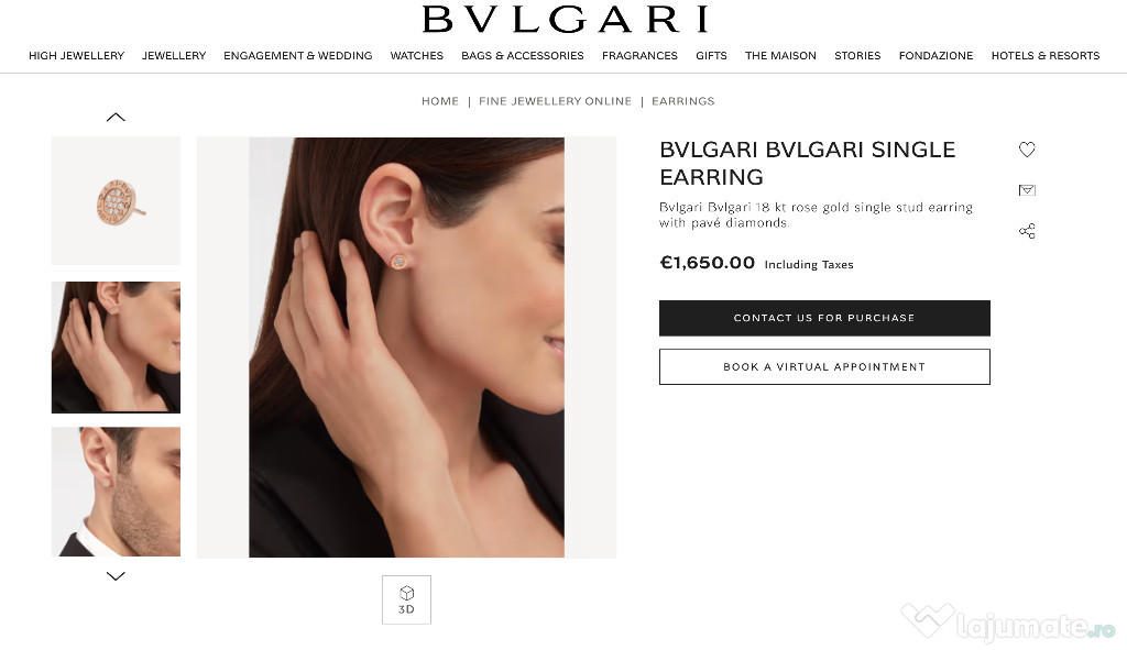 Cercel BVLGARI aur