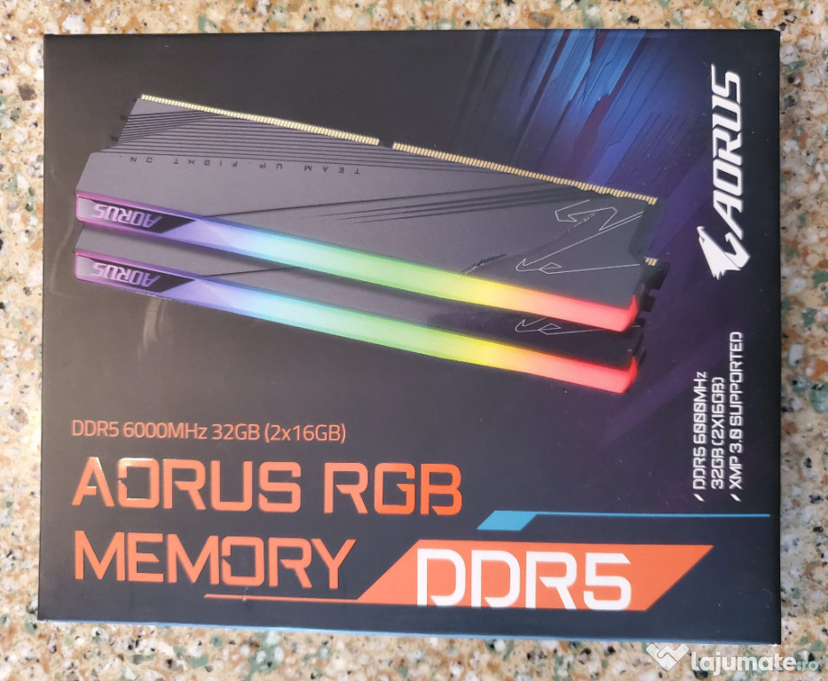 Memorie AORUS RGB Memory DDR5 32GB (2x16GB) 6000MT/s