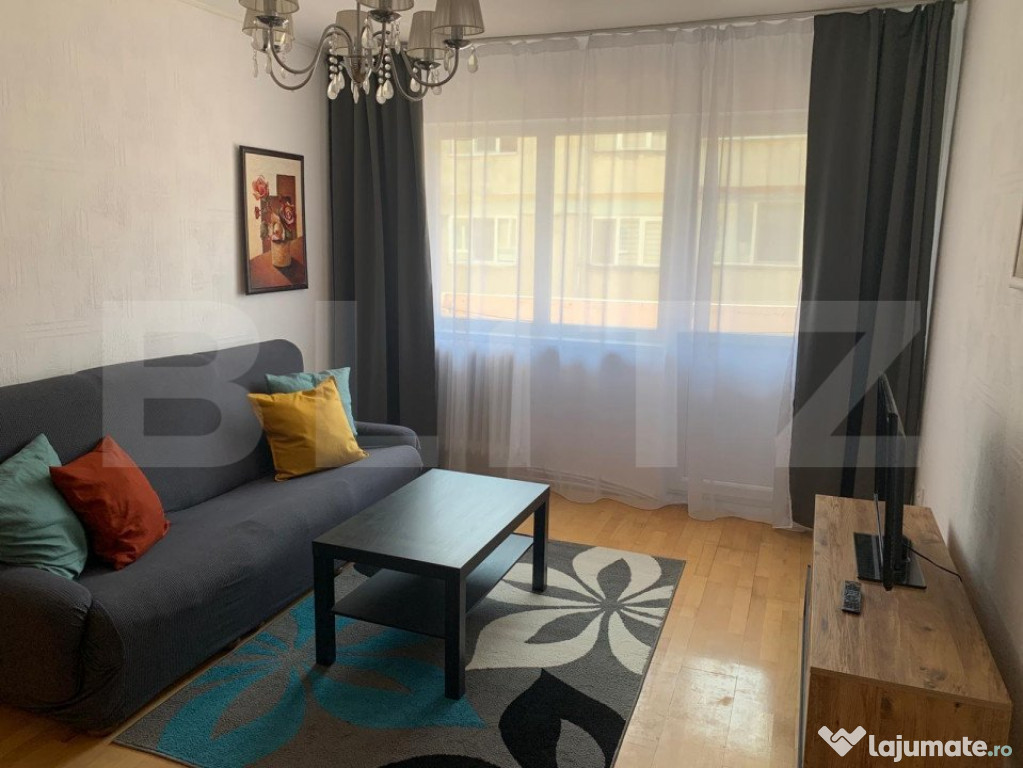 Apartament 3 camere, etaj intermediar ,mobilat, 64 mp, zona