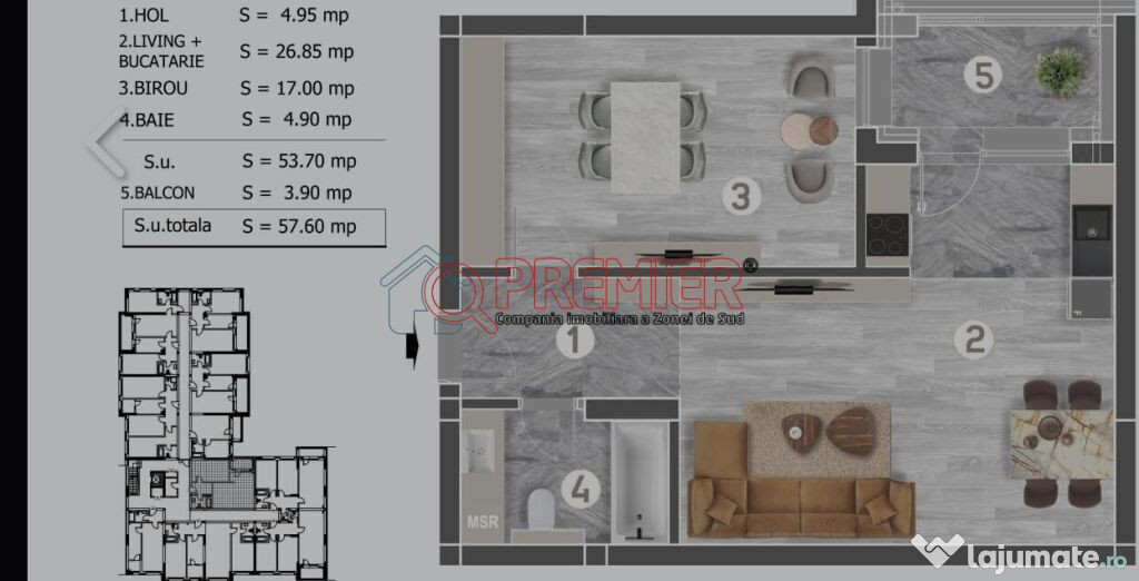 Grand Arena Apartament 2 Camere Lux Brancoveanu - Comision