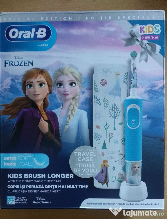 Periuta de dinti Oral B Frozen cu trusa transport