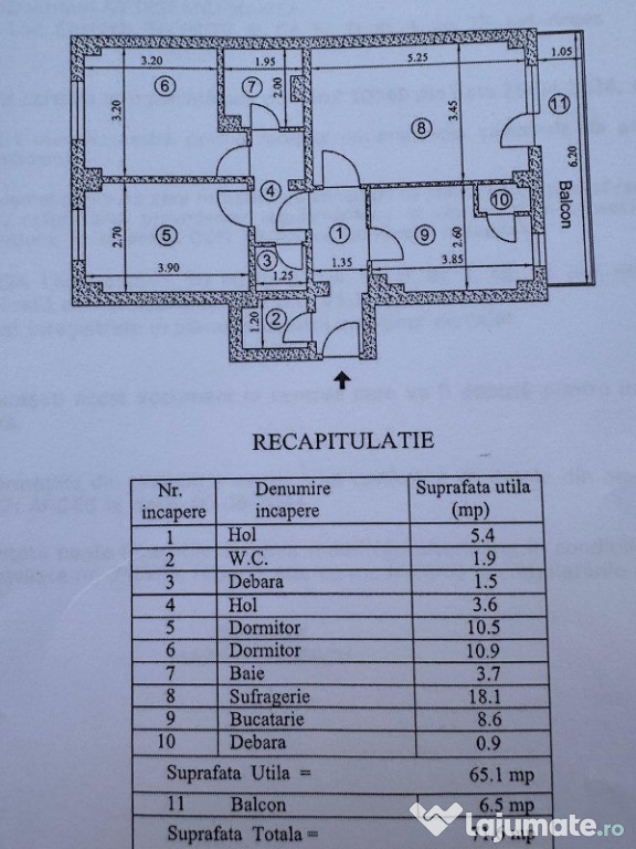 Apartament 3 camere zona Centrala