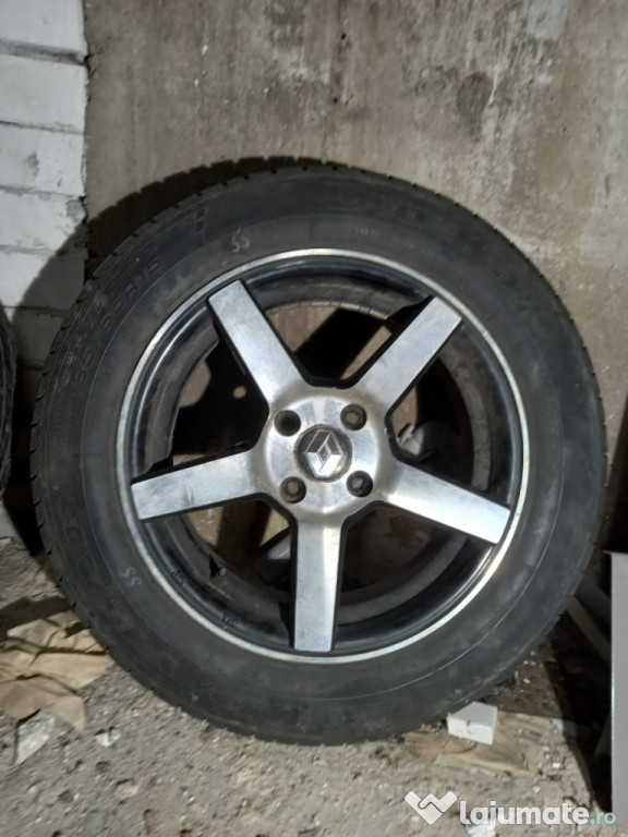 Jante aluminiu aliaj renault clio logan 15 cu cauciucuri goodyear 1nou