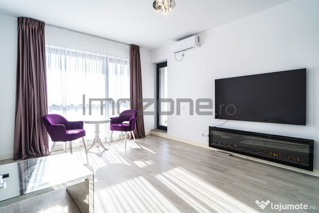 Apartament 2 camere, Aviatiei, 56 mp., 2 bai, mobilat par...