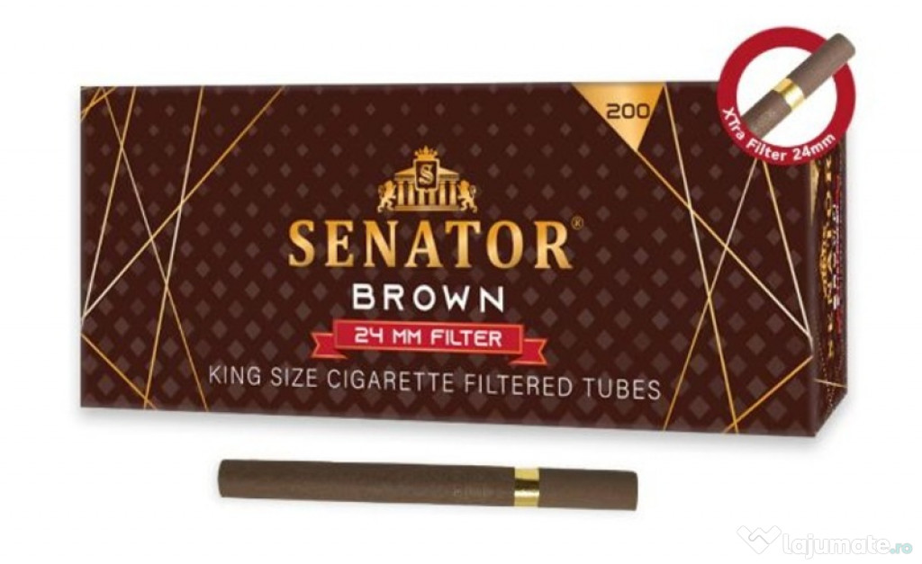 Tuburi Tigari Senator Xtra Brown (24 mm) 200