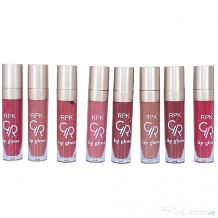 Set 8 rujuri de buze rezistente, Golden Rose, RPK Romantic Matte