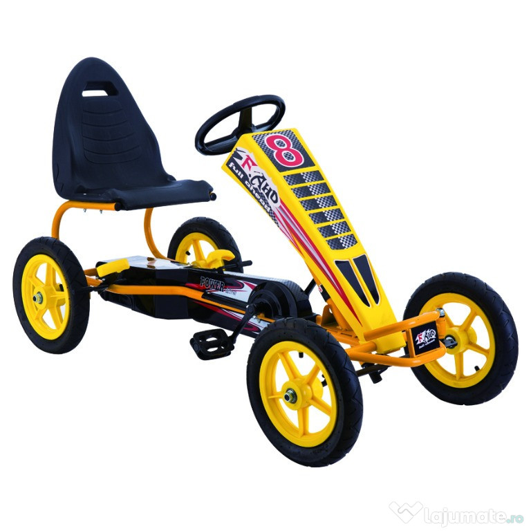 Kart cu pedale, Kinderauto F8-1, roti Gonflabile 10 inch