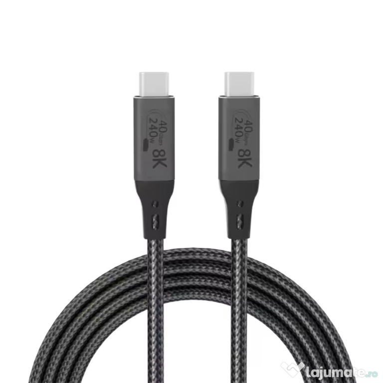 Cablu date USB cu Incarcare Rapida, ABY PRODUCTS®, USB-C la USB-C, 8K@