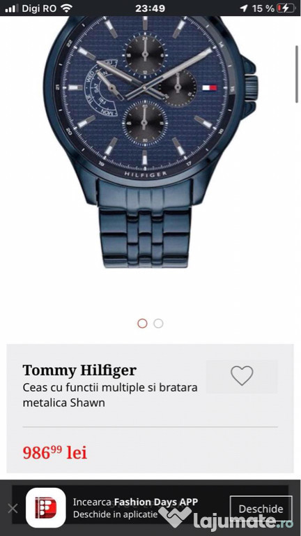 Vând ceas Tommy Hilfiger