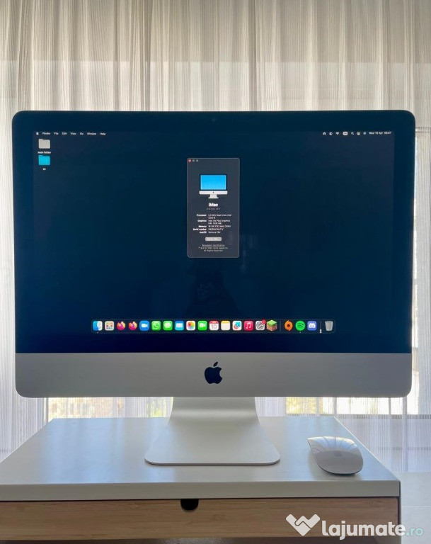 IMac Retina 4K, i7-3,6GHz, 21.5-inch, 2017 perfect funcțional