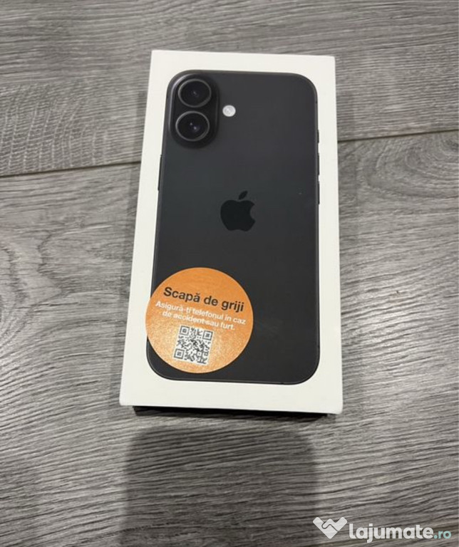 IPhone 16 nou, sigilat, negru