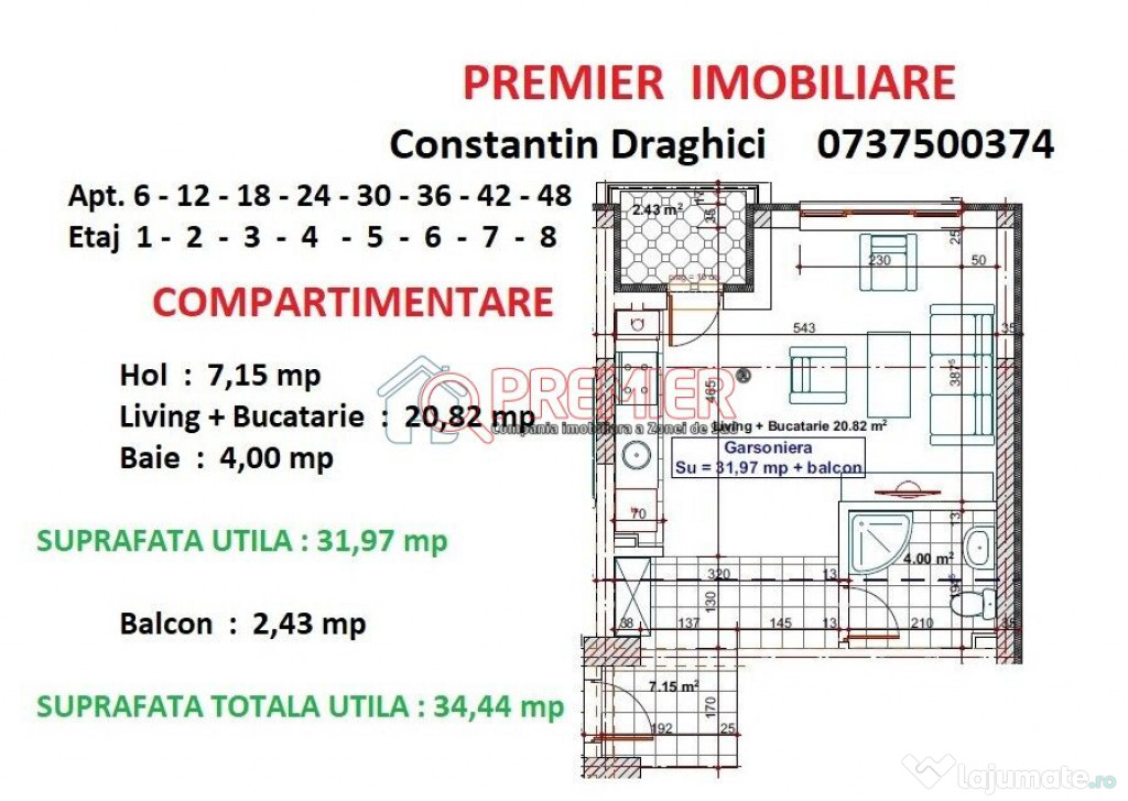 Metalurgiei - Postalionului - Garsoniera - 42200 euro