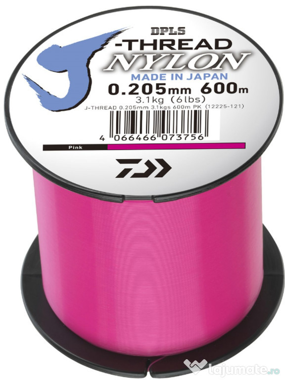 Fir Monofilament Daiwa J-Threads, Pink, 5.10kg, 0.26mm, 600m