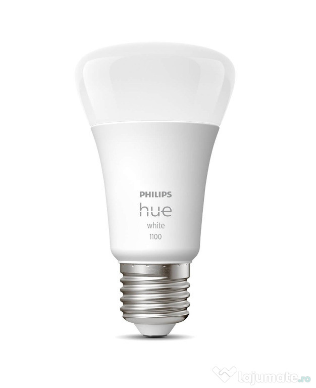 Bec led Philips Hue, 9.5W, E27, 1100lm, white, nou