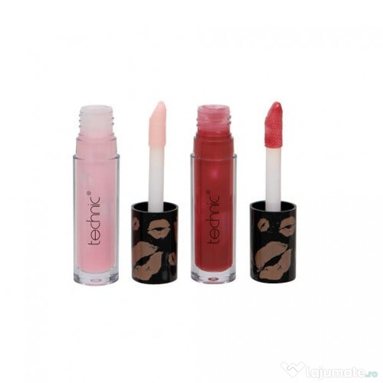 Set luciu de buze, Technic, Glossy Top Duo, 2 bucati, 01