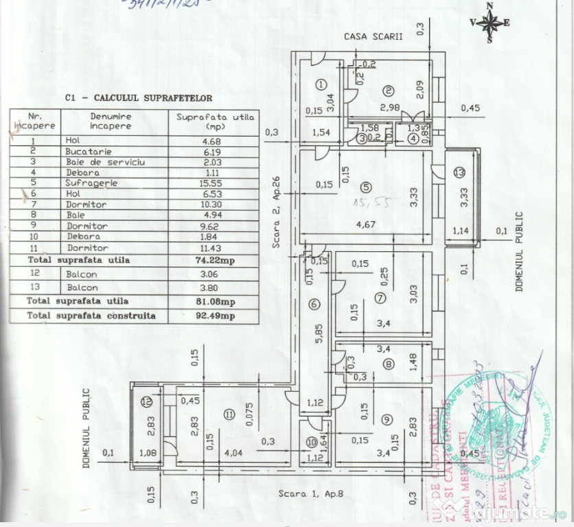 Vand apartament 4 camere - Crihala - Bloc D2