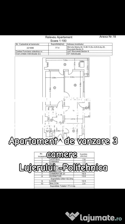 Apartament 3 camere