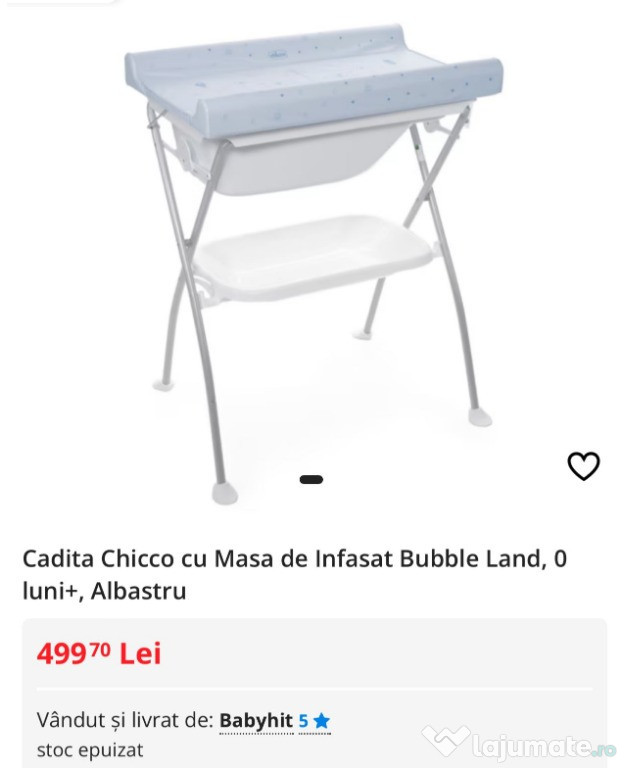 Cadita Chicco cu Masa de Infasat