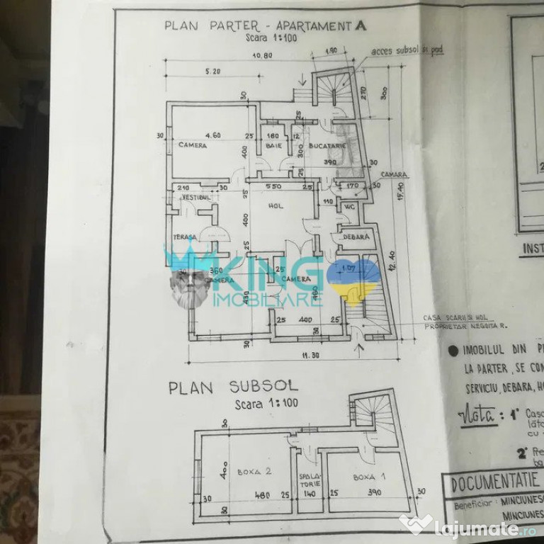 Central | Se Vinde Parterul Unei Vile | 4 Camere | Pivnita |