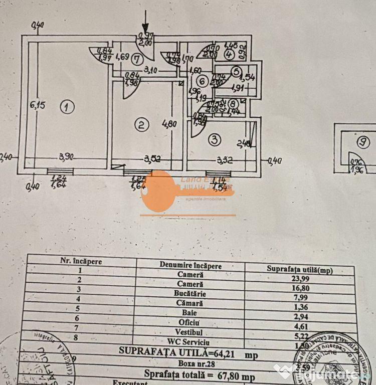 2 camere Bloc Rusesc(centrala termica-2 bai-boxa)