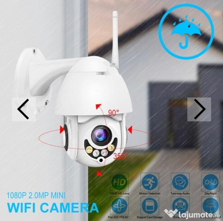 Camera Supravehere Rotativa 360 Sunet & Lumini