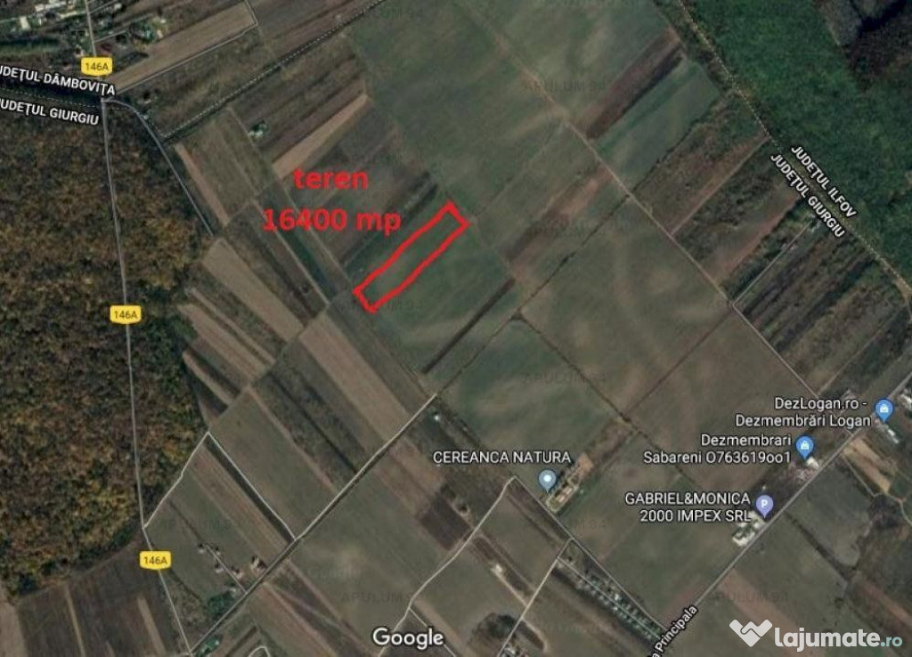 Săbăreni, teren intravilan construibill, la 300 m de p?...