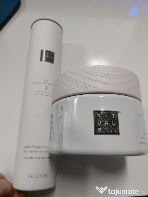 Set crema si betisoare parfumate Rituals, alb