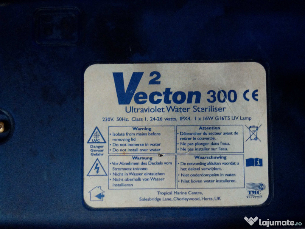 Sterilizator Acvariu UV Vecton 300, Sterilizator Apa UV
