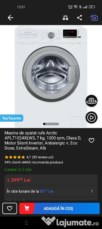 Mașina de spălat Arctic