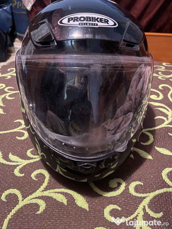 Cască motoreta cu ochelari de soare si bluetooth