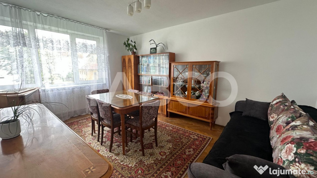 Apartament 2 camere 45 mpu mobilat utilat zona Terezian Sibi